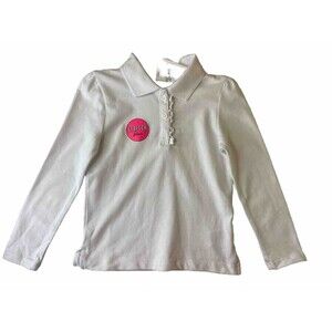 Children Place White Polo shirt Size XS  Long Sleeve Girls